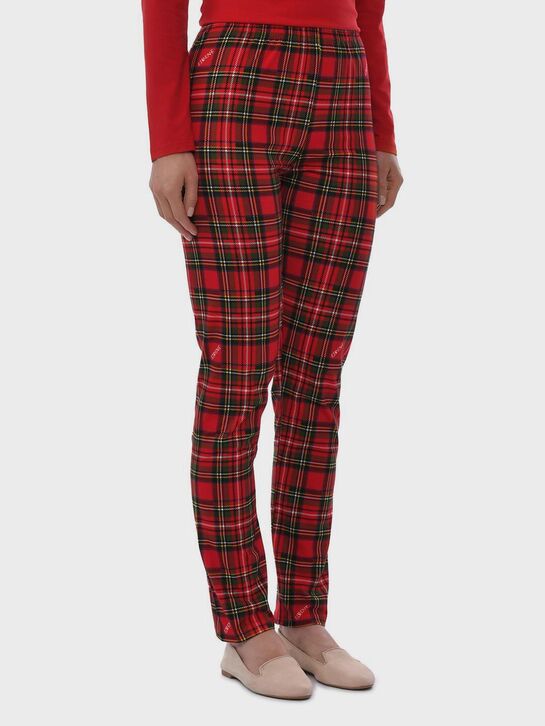Пижама с брюками в клетку, красная Eirene | Фото 6
