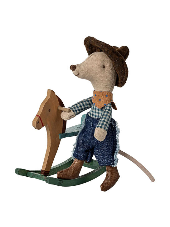 Набор Мышка-ковбой на лошадке-качалке Maileg | Фото 1