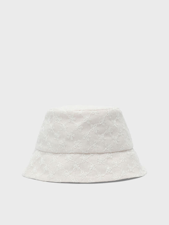 Панама с ажурной вышивкой, белая Marlu | Фото 2