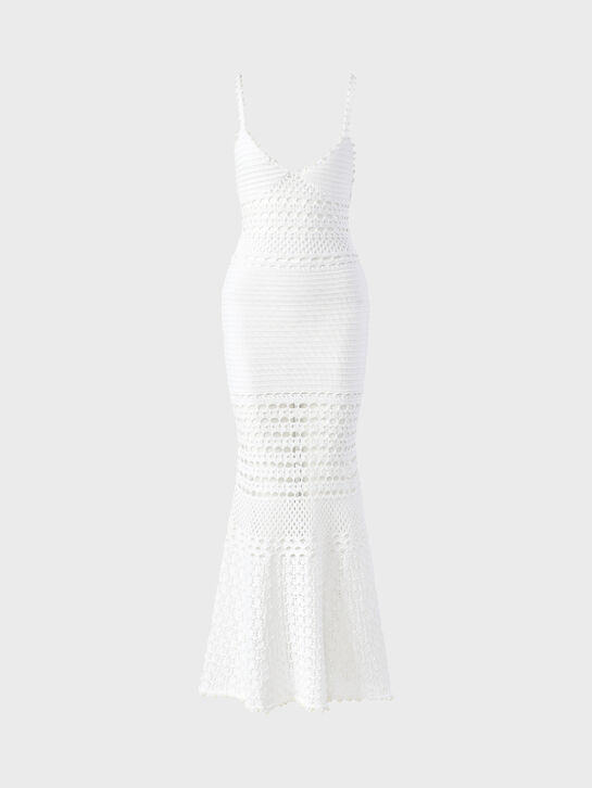 Платье макси на бретелях, белое Retrofete | Фото 1