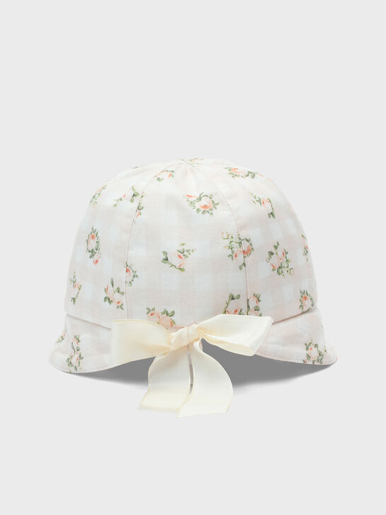 Панама с принтом роз, белая Marlu | Фото 3