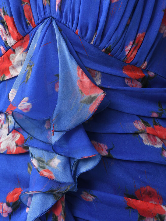 Платье Vienna с драпировкой, синее Roses & Lace | Фото 10