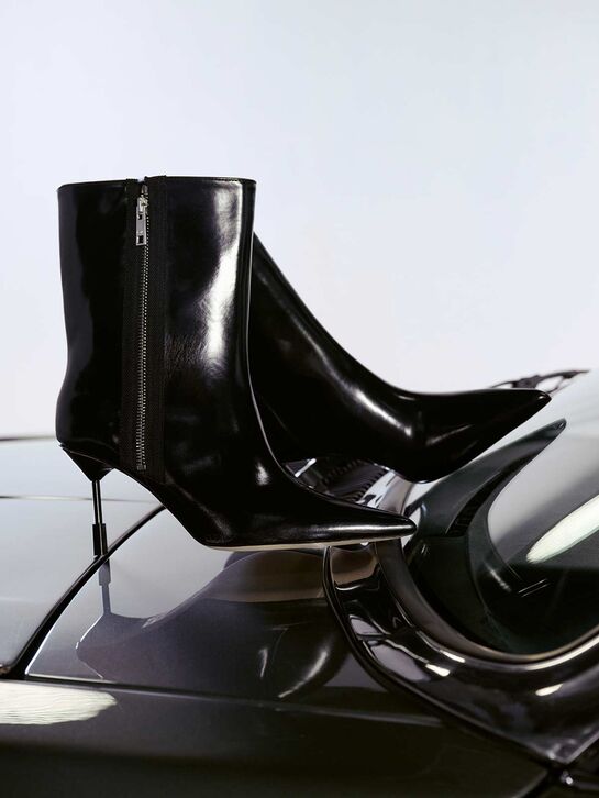 Ботильоны на шпильке с острым носом, черные MSGM | Фото 2