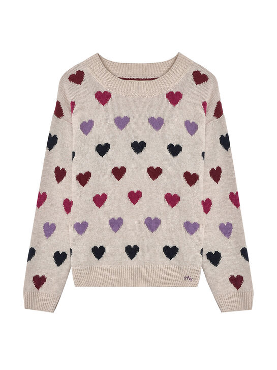 Джемпер c разноцветными сердечками The New Society | Фото 1