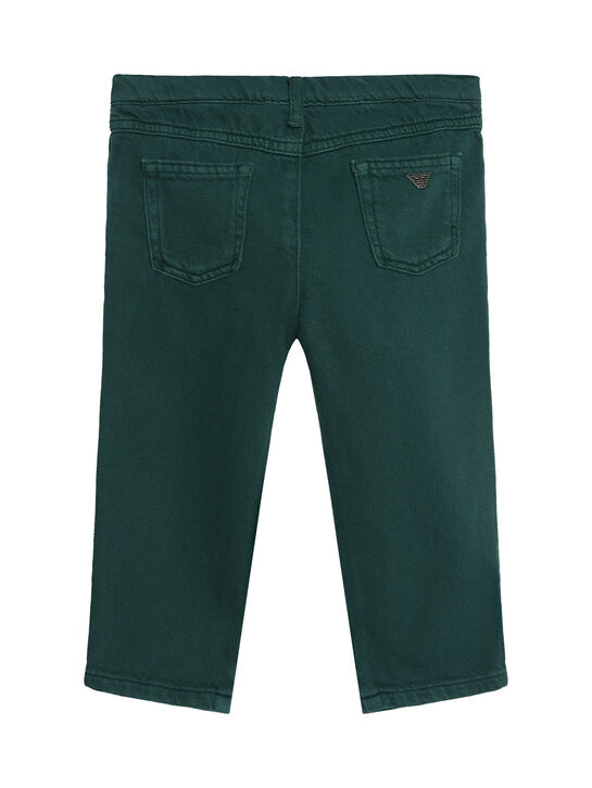 Джинсы с подворотами, зеленые Emporio Armani | Фото 2