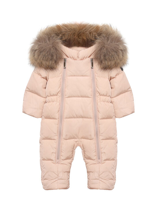 Комбинезон с меховой отделкой, розовый IL Gufo | Фото 3