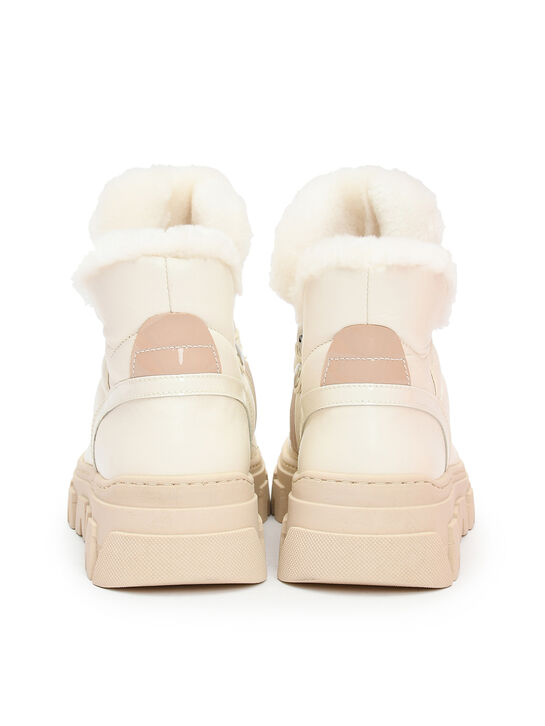 Ботинки дутые, кремовые Rondinella | Фото 3