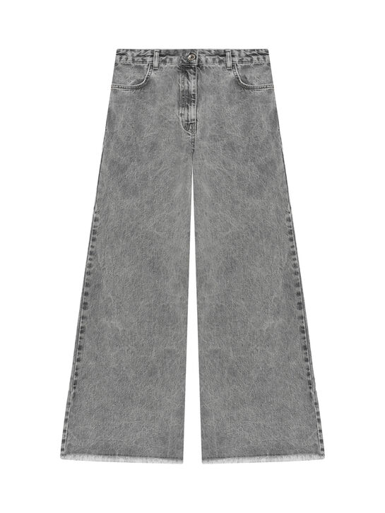 Джинсы широкие, серые Patrizia Pepe | Фото 1