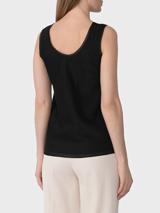 Топ черного цвета с широкими бретелями Flashin | Фото 5