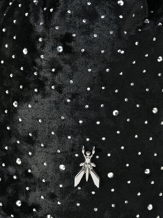 Сумка-мешок со стразами Patrizia Pepe | Фото 5