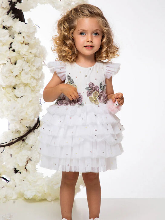 Платье с цветочной аппликацией Eirene | Фото 2