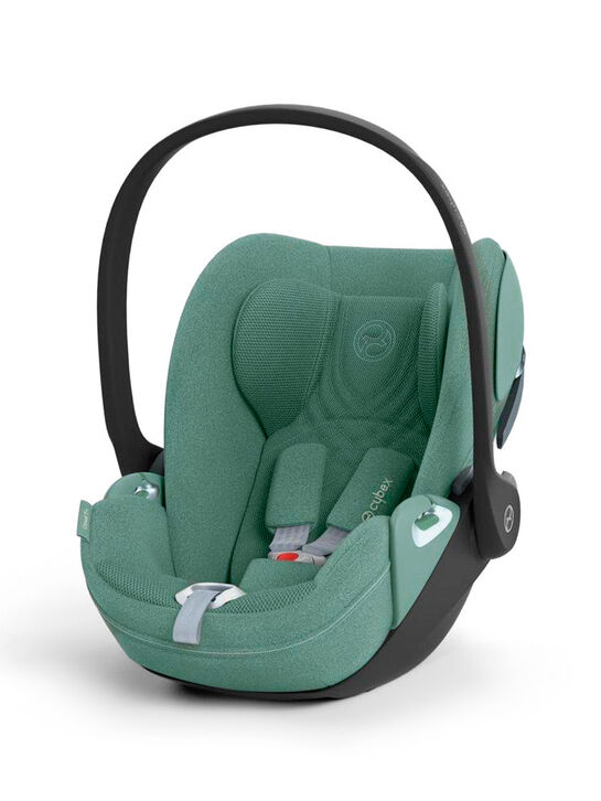 Коляска 3 в 1 Priam IV Rosegold цвет Leaf Green в комплекте со спальным блоком Lux Carry Cot, креслом Cloud T и Базой Isofix CYBEX | Фото 9