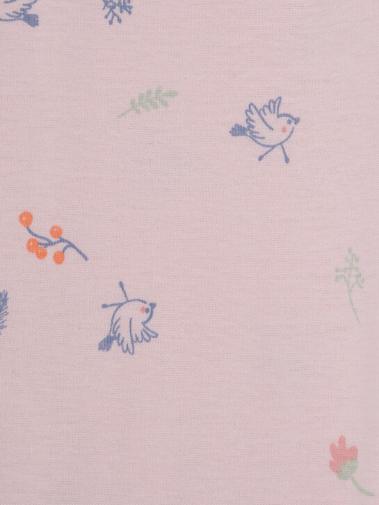 Пижама с принтом &quot;птичка&quot;, розовая Sanetta | Фото 4