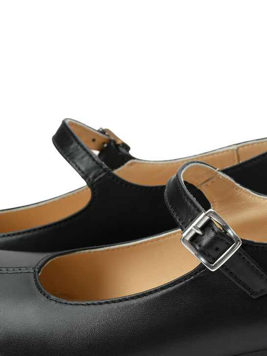 Туфли кожаные черные MM6 | Фото 3