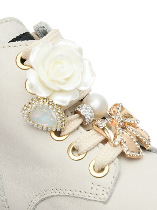 Ботинки с розой и бантом Monnalisa | Фото 5