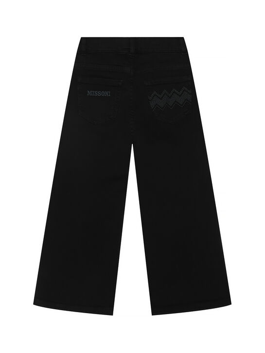 Джинсы широкие с вышивкой зиг-заги Missoni | Фото 2
