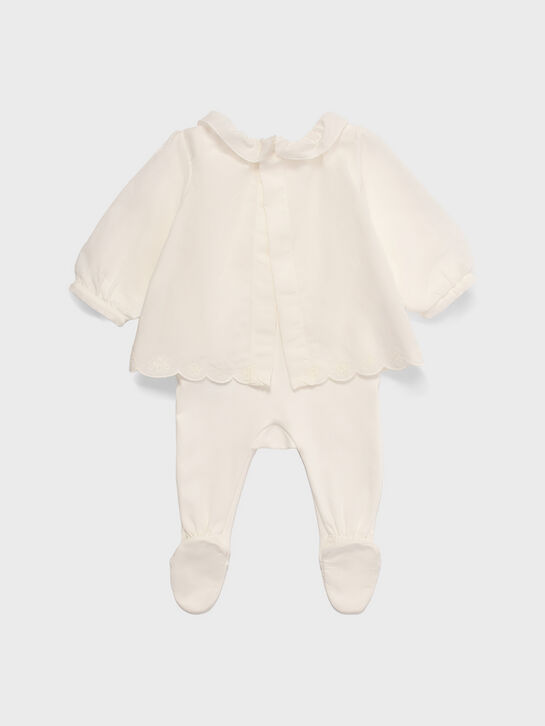 Комбинезон с имитацией кофты, белый Chloe | Фото 2