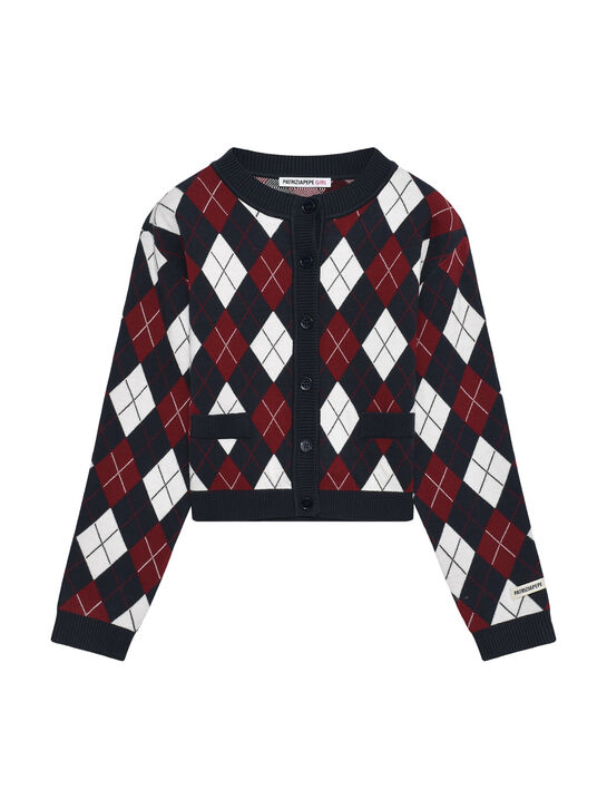 Кардиган с принтом &quot;ромбы&quot; Patrizia Pepe | Фото 1