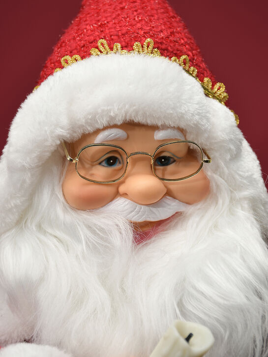 Новогодний сувенир Санта с подарками на крыше, LED, 52x52x61 см Timstor | Фото 4