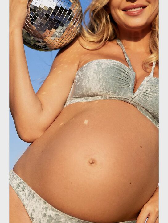 Купальник для беременных бикини раздельный, зеленый Cache Coeur | Фото 8