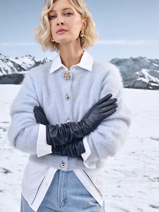 Кардиган укороченный, голубой N21 | Фото 3