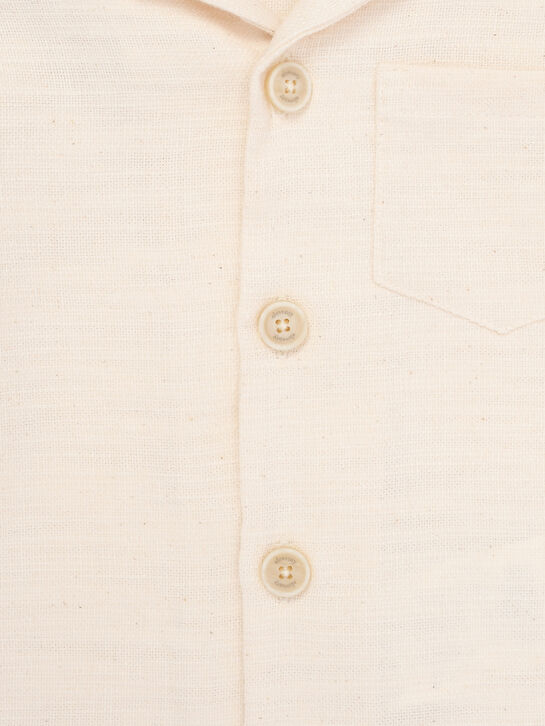 Рубашка изо льна с короткими рукавами Eleventy | Фото 3