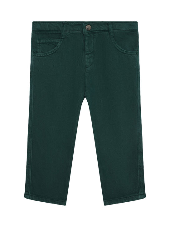 Джинсы с подворотами, зеленые Emporio Armani | Фото 1