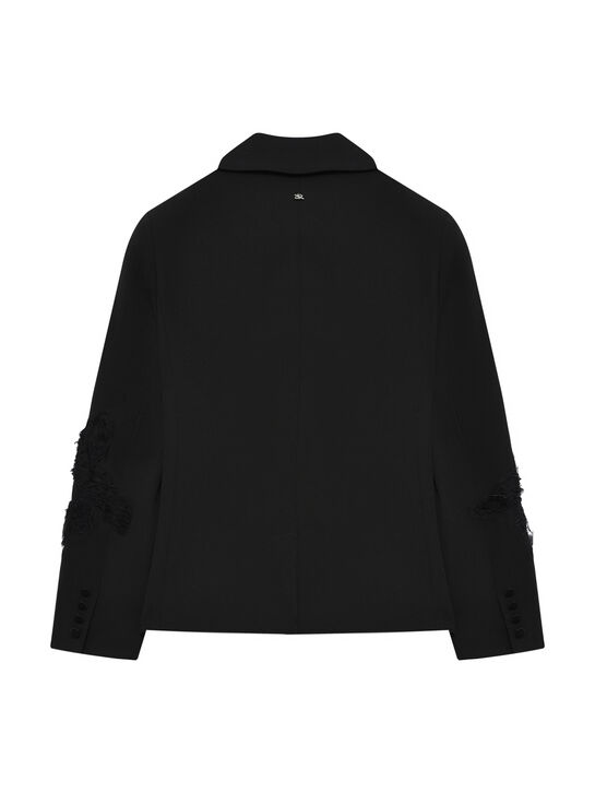 Пиджак двубортный с кружевной отделкой Ermanno Scervino | Фото 2