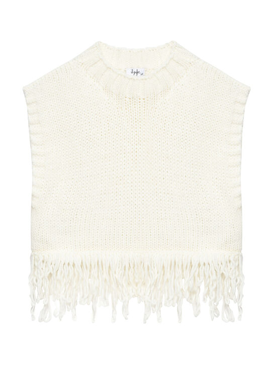 Жилет вязаный с бахромой IL Gufo | Фото 1