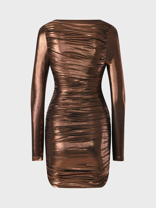 Платье мини облегающие, бронзовое Retrofete | Фото 6