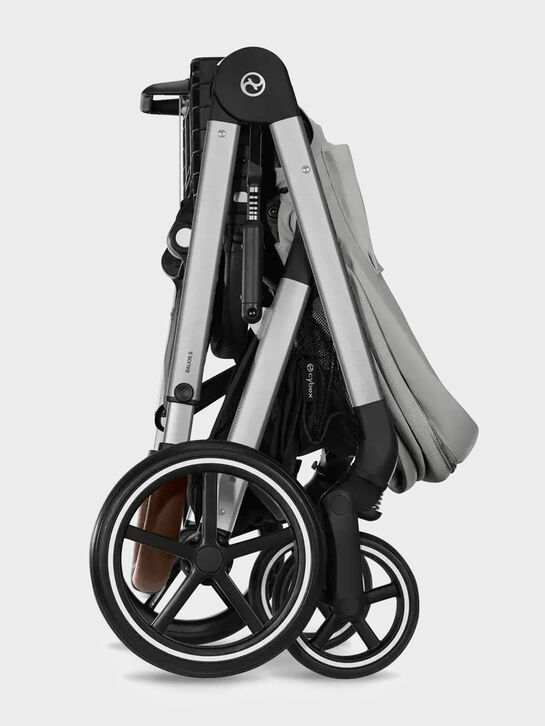 Коляска Balios S Lux SLV Stone Grey с дождевиком CYBEX | Фото 6