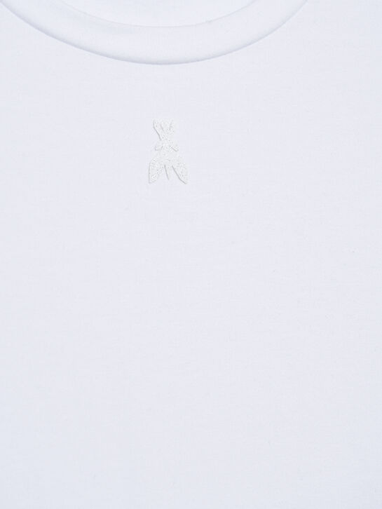 Футболка с лого в тон, белая Patrizia Pepe | Фото 3