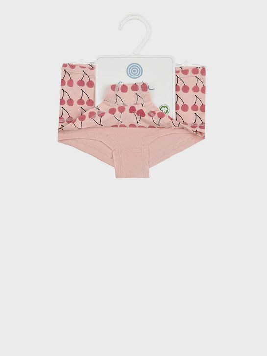 Комплект трусов-шортиков с принтом вишни + однотонные, 2шт Sanetta | Фото 2