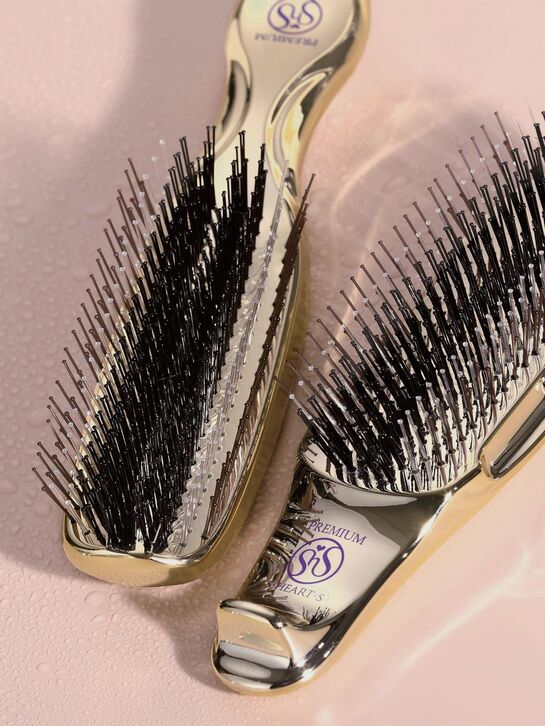Расческа Scalp Brush World Premium, золото шампань, укороченная S-heart-S | Фото 2