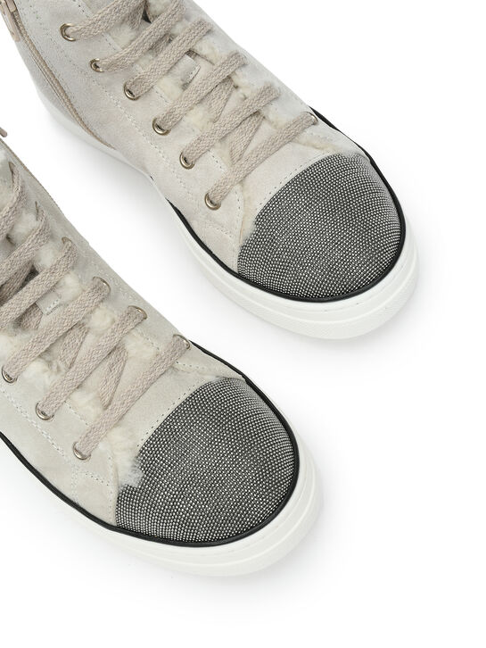 Кеды высокие с мехом Brunello Cucinelli | Фото 5