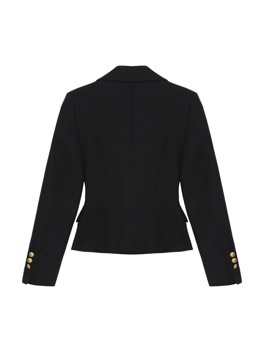Пиджак приталенный, черный Balmain | Фото 4
