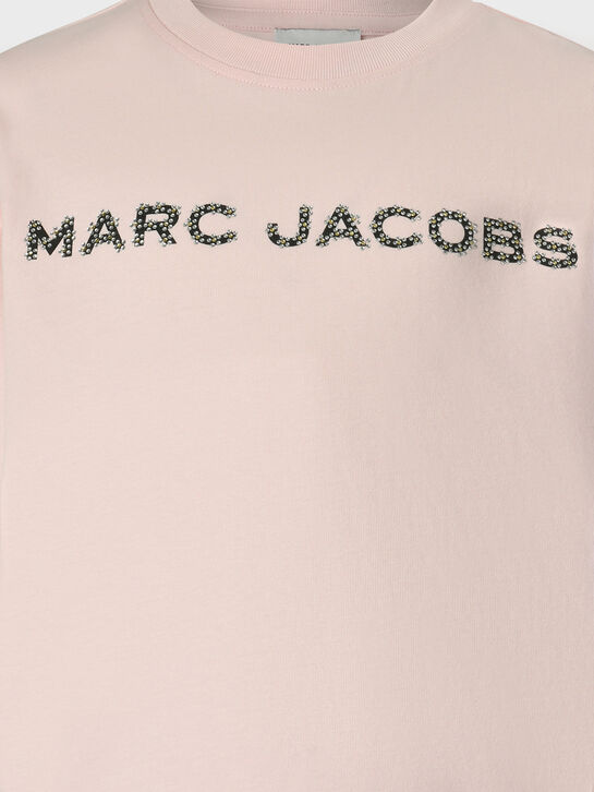 Футболка с лого из страз Marc Jacobs | Фото 3