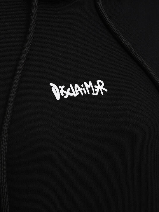 Толстовка-худи с розовым лого, черная Disclaimer | Фото 3