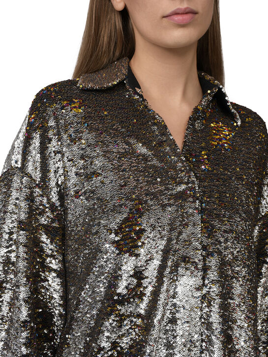 Рубашка в пайетках Flashin | Фото 7