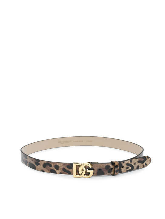 Ремень леопардовый с пряжкой-лого Dolce&Gabbana | Фото 1