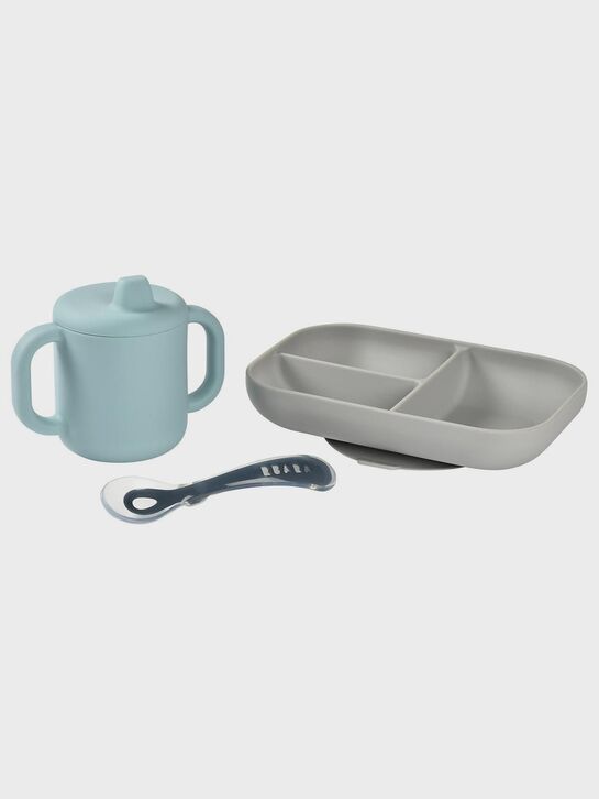 Набор посуды: тарелка, ложка, поильник  BEABA | Фото 1