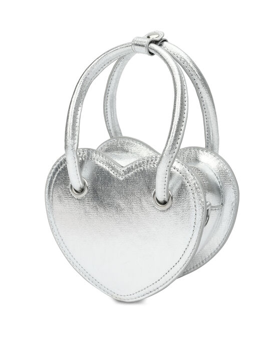 Сумка в форме сердца, серебристая Monnalisa | Фото 2