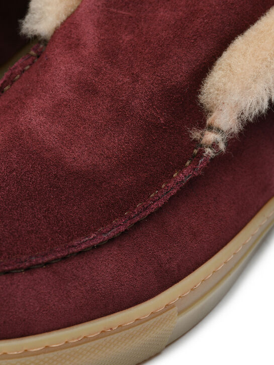 Ботинки с меховой подкладкой, бордовые Rondinella | Фото 6