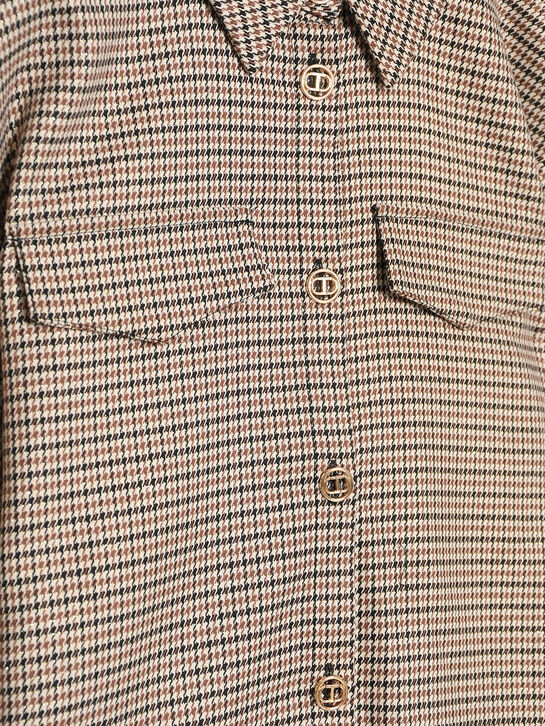 Рубашка в гусиную лапку TWINSET | Фото 3