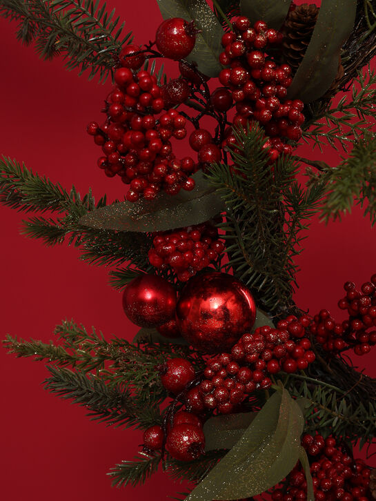 Рождественский венок с хвойным декором и ягодами, 70 см Goodwill | Фото 4