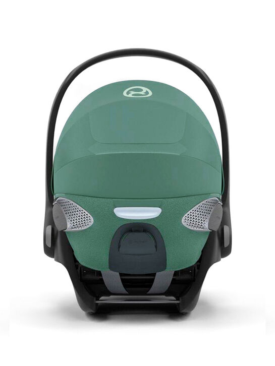 Коляска 3 в 1 Priam IV Rosegold цвет Leaf Green в комплекте со спальным блоком Lux Carry Cot, креслом Cloud T и Базой Isofix CYBEX | Фото 10