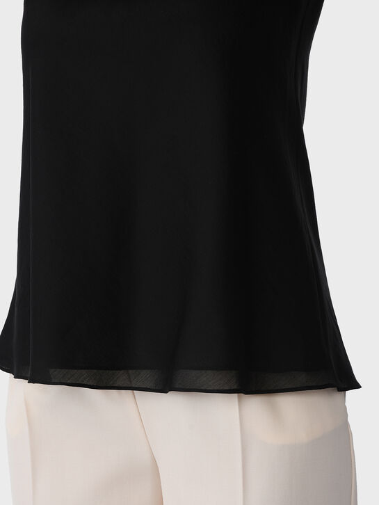 Топ черного цвета с широкими бретелями Flashin | Фото 7