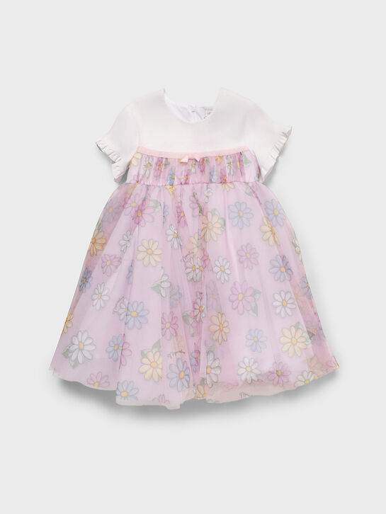 Платье с цветочным принтом на юбке Monnalisa | Фото 1