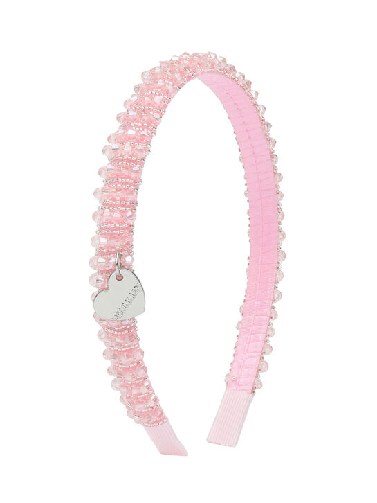 Ободок с бусинами, розовый Monnalisa | Фото 1