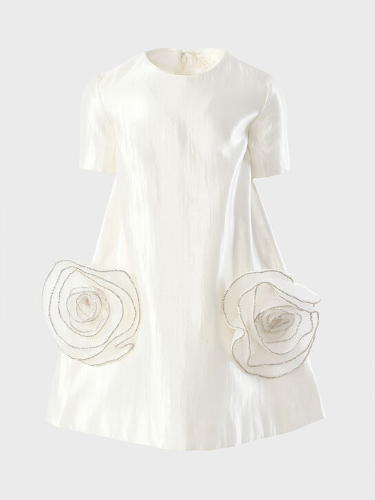 Платье с объемными розами с бисером  Maison Ava | Фото 1